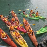 Kayak on halong bay