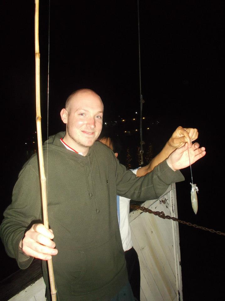 Fishing time on Halong bay