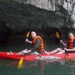 Kayaking on Halong bay