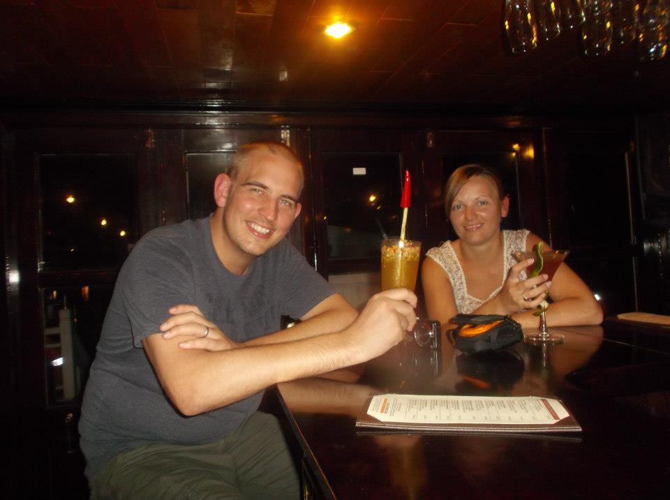 Bar on boat at Halong bay