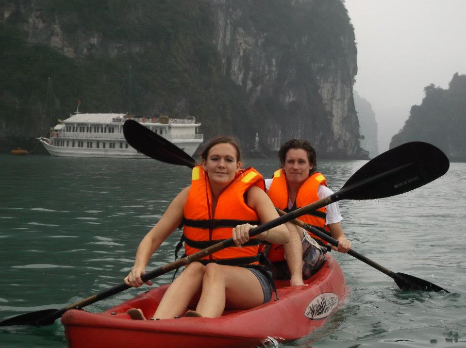 Kayaking in halong bay