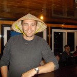 Handsome guy wear Vietnam traditional hat