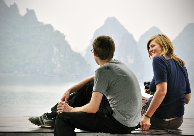 Romantic sights on halong bay