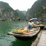 floating market in halong bay vietnam