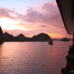 Halong bay on sunset