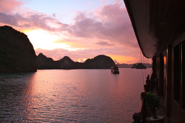 Halong bay on sunset