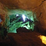 Inside halong bay cave